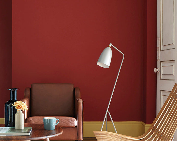 Little Greene Bronze Red 15 Paint on living room walls