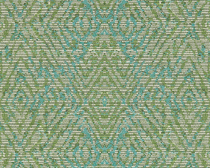 Harlequin Hansha Wallpaper in Kelly/Lagoon