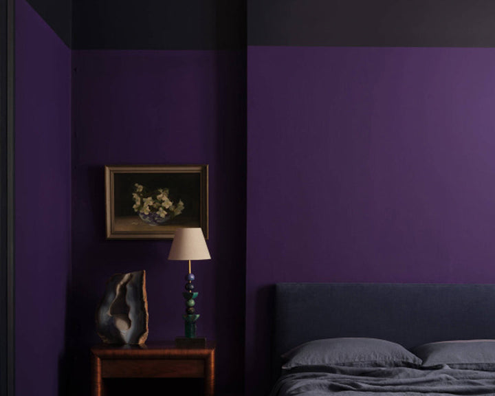 Paint & Paper Library Purple Azurite 715 Paint in a bedroom