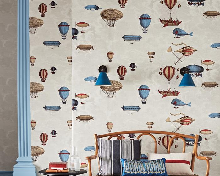 Cole & Son Macchine Volanti Wallpaper Room Set