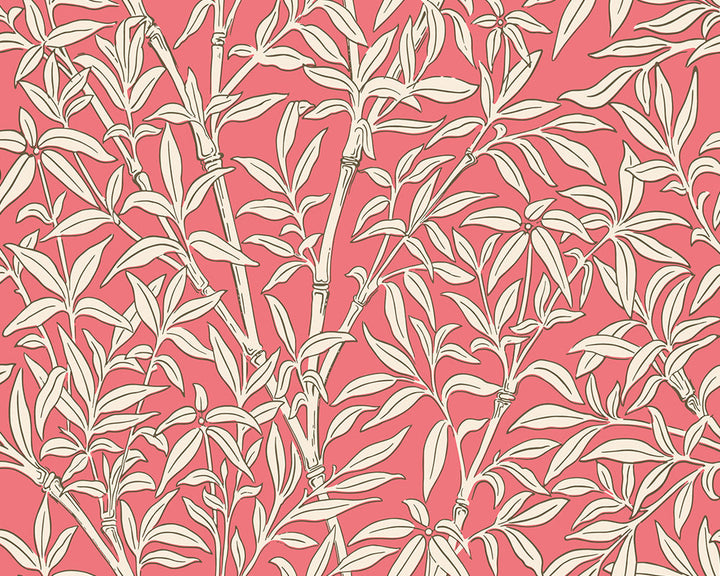 Cole & Son Bamboo Forest in Chalk on Rouge
