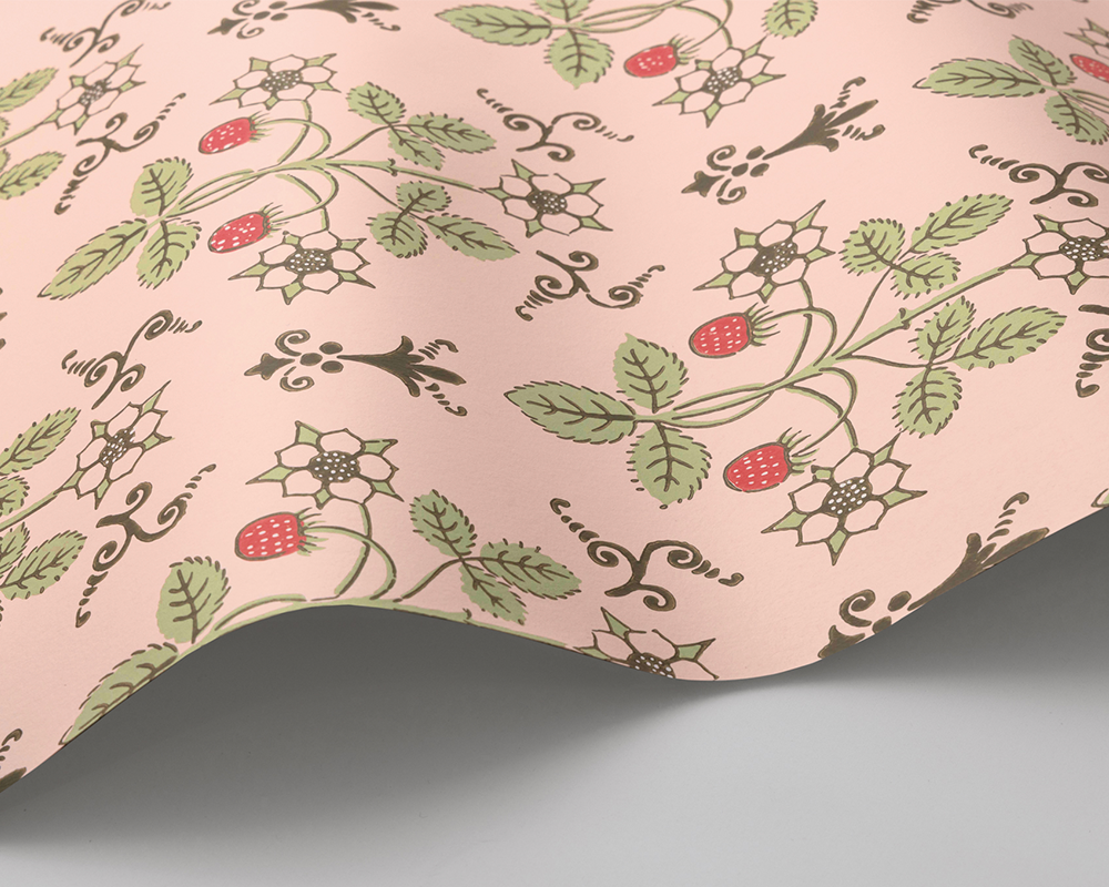 Cole & Son Strawberry Wave in Chelsea Pink