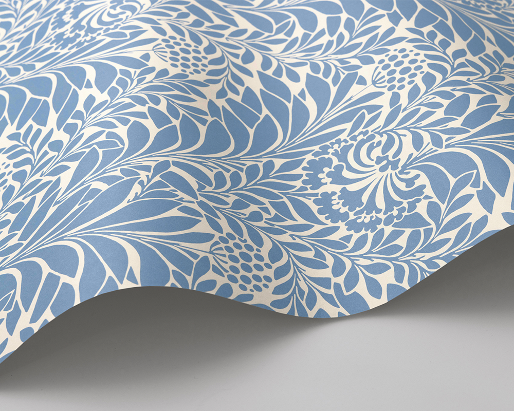 Cole & Son Honeysuckle Wave in Cornflower Blue
