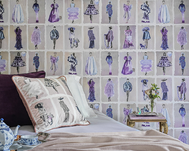 Cole & Son x Harrods Couture Carousel in a bedroom