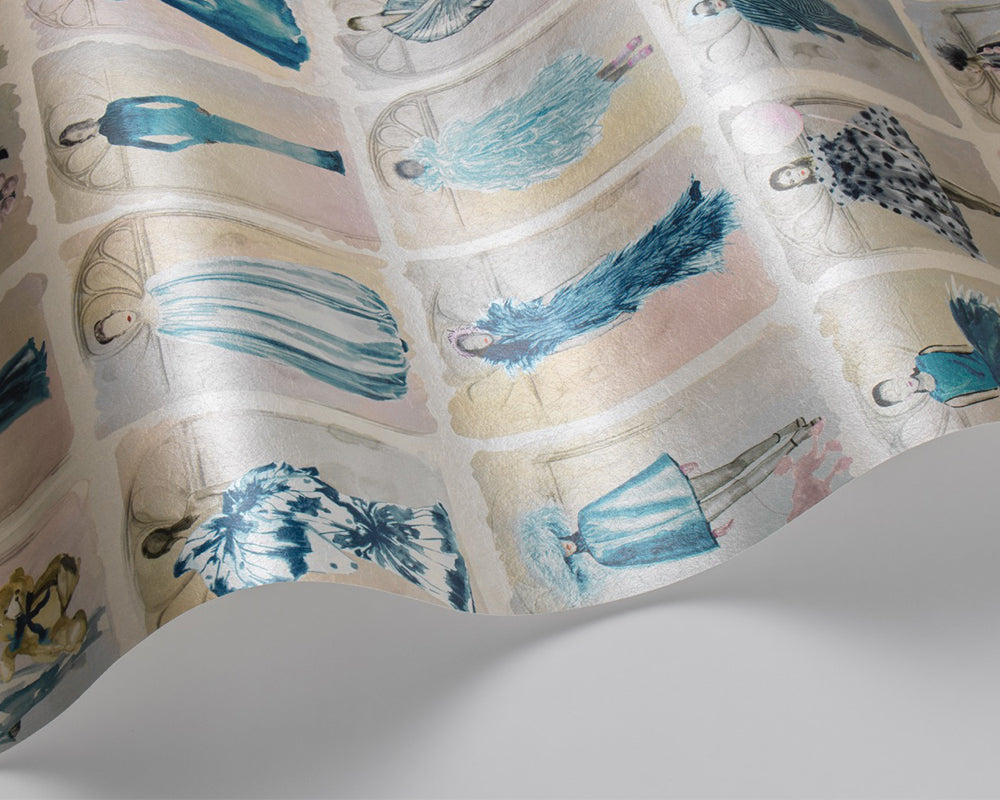 Cole & Son x Harrods Couture Carousel with Windows Wallpaper