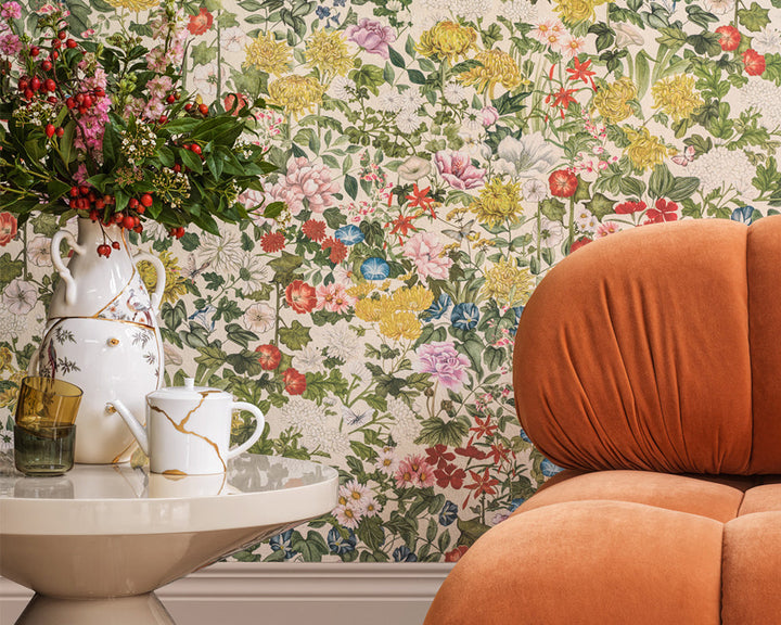 Cole & Son Flora Province in a living room