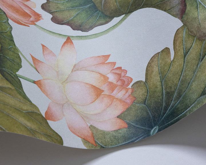 Cole & Son Lily Lotus wave in Orange & Olive