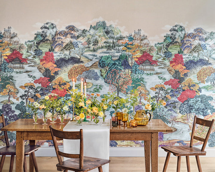 Cole & Son Pavilion in Soft Maple in a living space