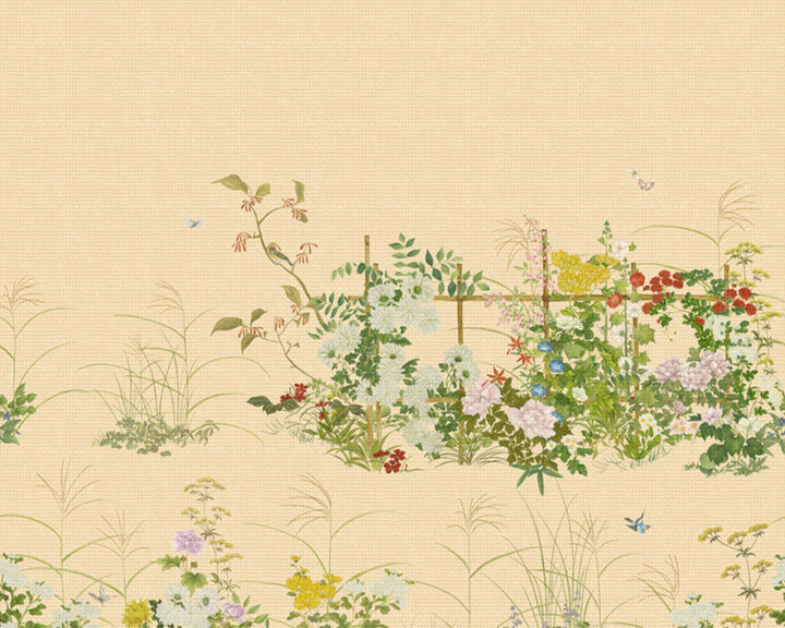Cole & Son Scenic Flora in Gold - Japanese Paperweave