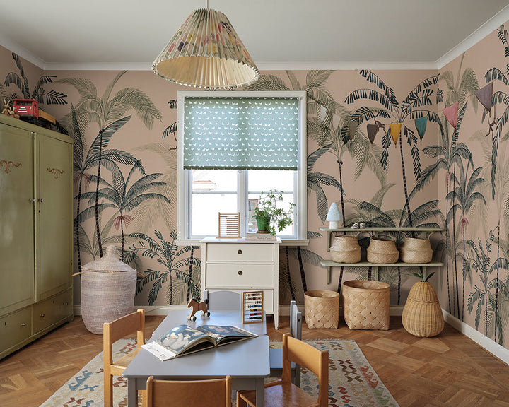 Sandberg Louie Wallpaper in a kid bedroom