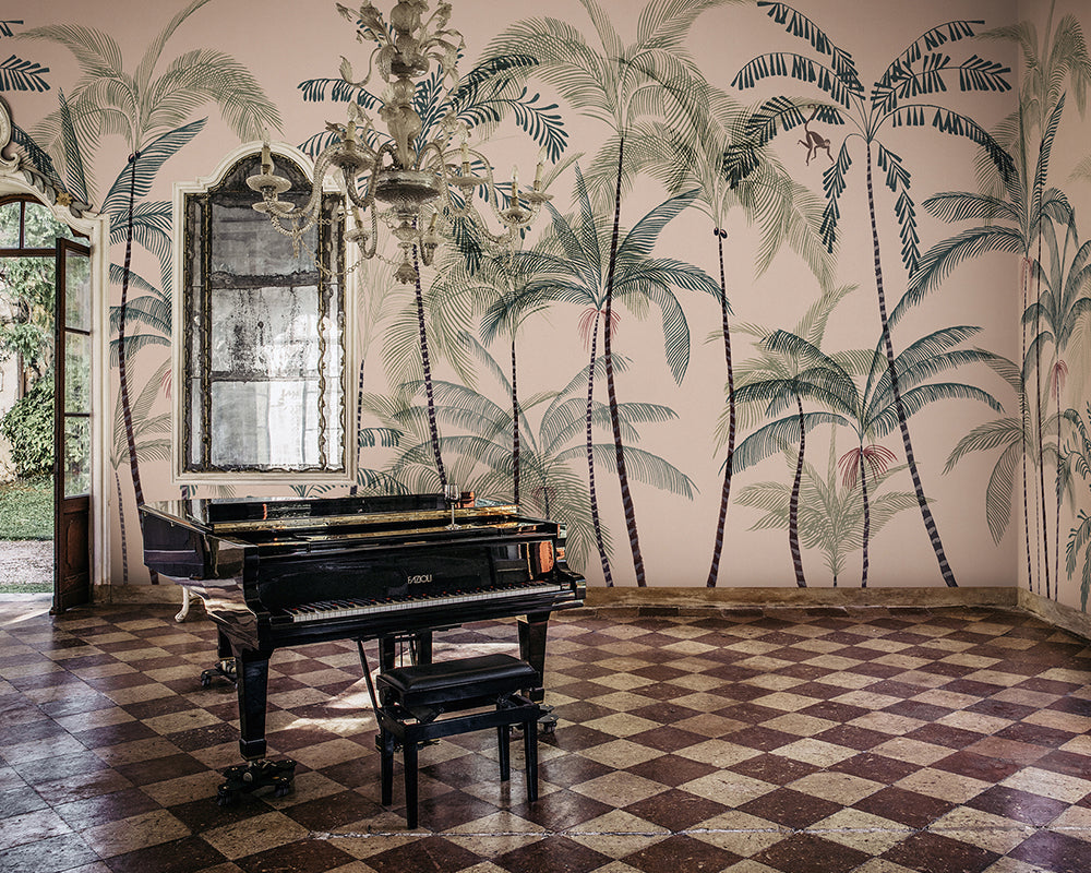 Sandberg Louie Wallpaper in a piano room