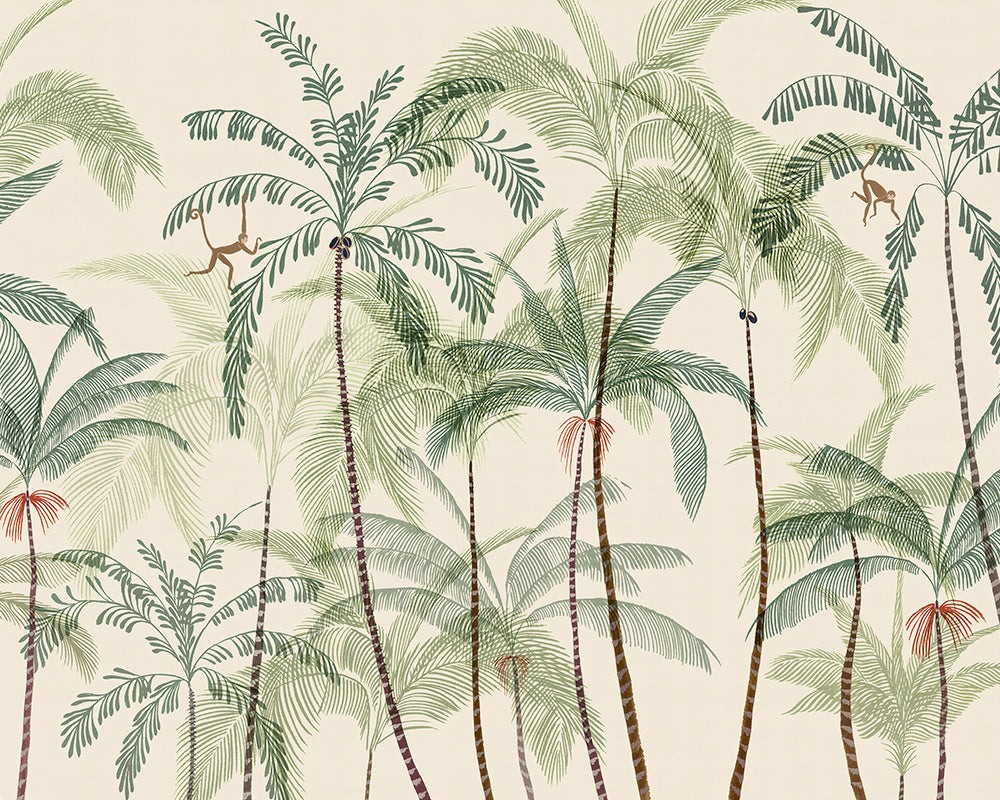 Sandberg Louie Wallpaper in Green