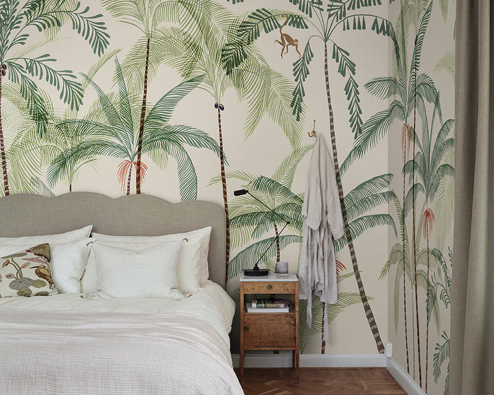 Sandberg Louie Wallpaper in a bedroom