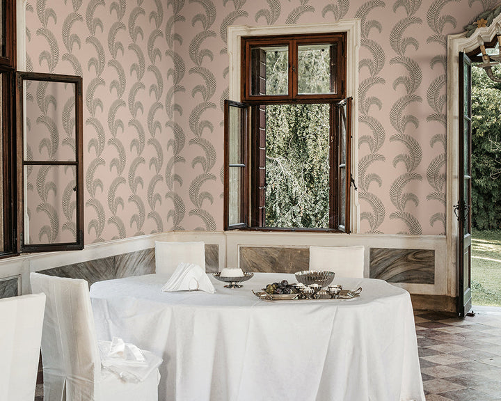 Sandberg Jasmine Wallpaper in a dinning room