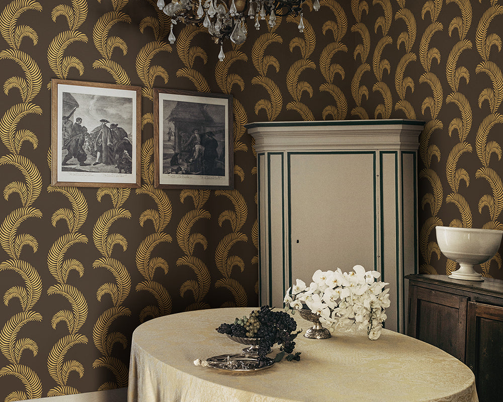 Sandberg Jasmine Wallpaper in a dinning room