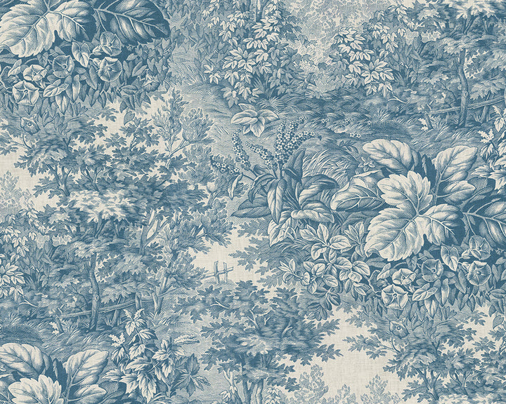 Sandberg Forest Toile Wallpaper in Blue