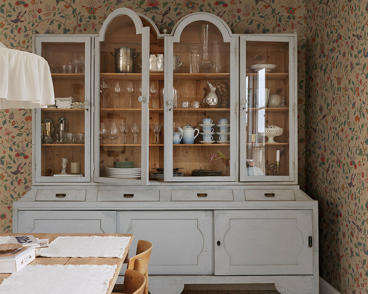 Sandberg Hedda Wallpaper in Colourful in a dinning room