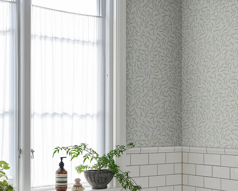 Sandberg Karolina Wallpaper in Light Blue detail