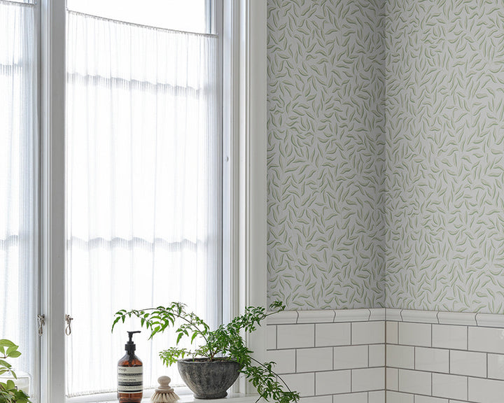 Sandberg Karolina Wallpaper in Light Blue detail