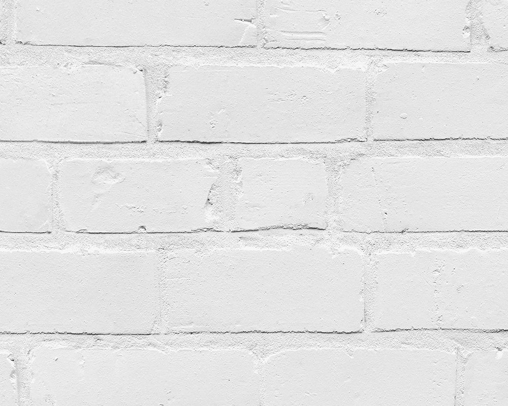 Woodchip & Magnolia Painted White Brick Wallpaper