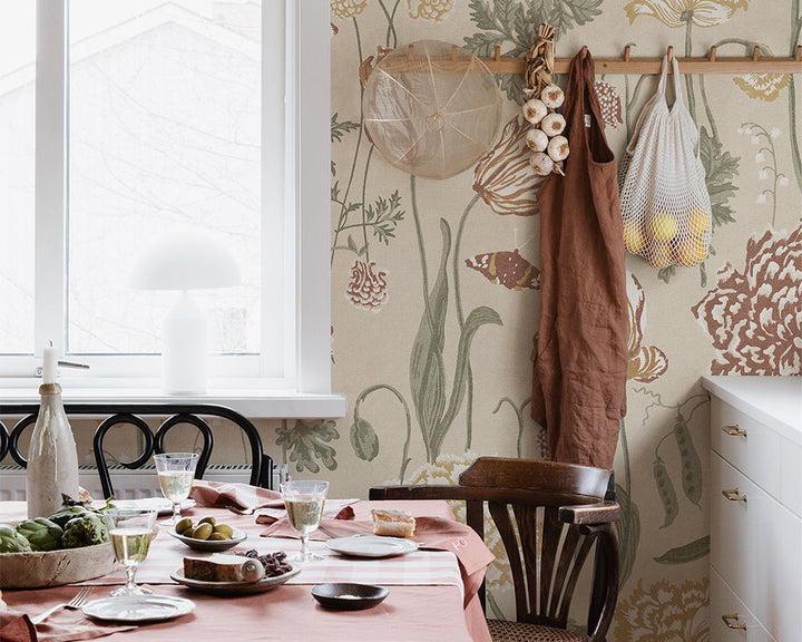 Sandberg Aurelie Mural Wallpaperin a dinning space