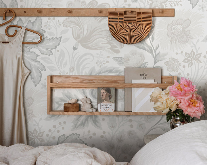 Sandberg Ava Mural Wallpaper in a bedroom