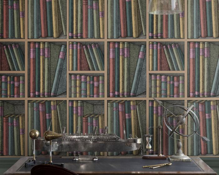 Cole & Son Ex Libris Wallpaper Room Set detail