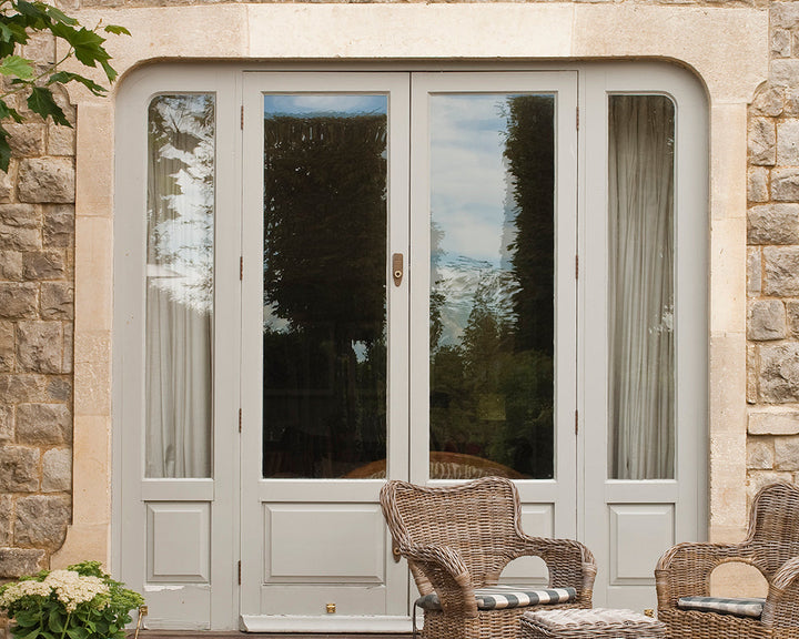 French Gray 18 paint by Farrow & Ball on external french doors