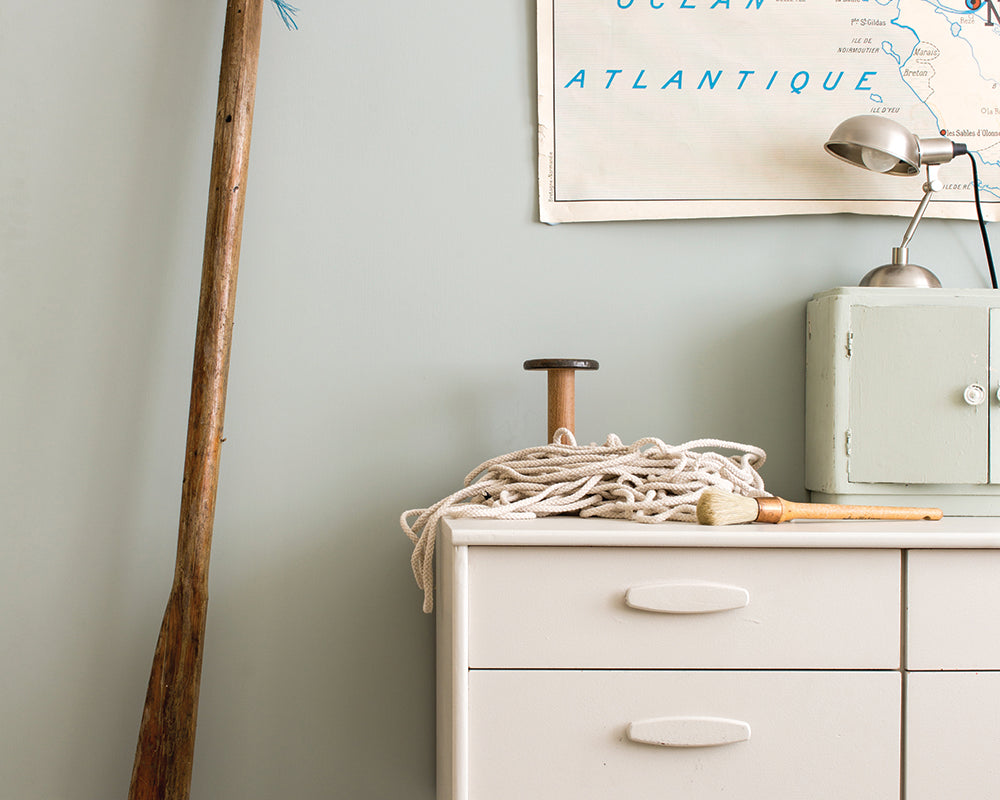 Light Blue 22 paint by Farrow & Ball in a childs bedroom