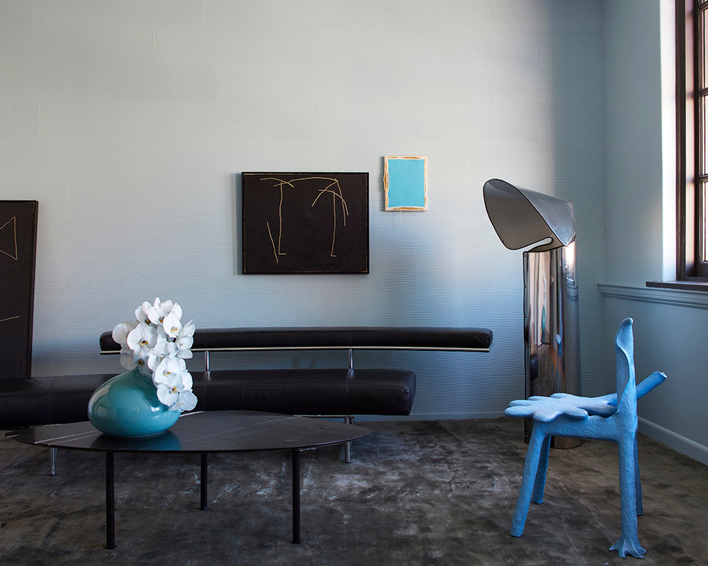 Hazy CC6 paint by Farrow & Ball in a modern living room