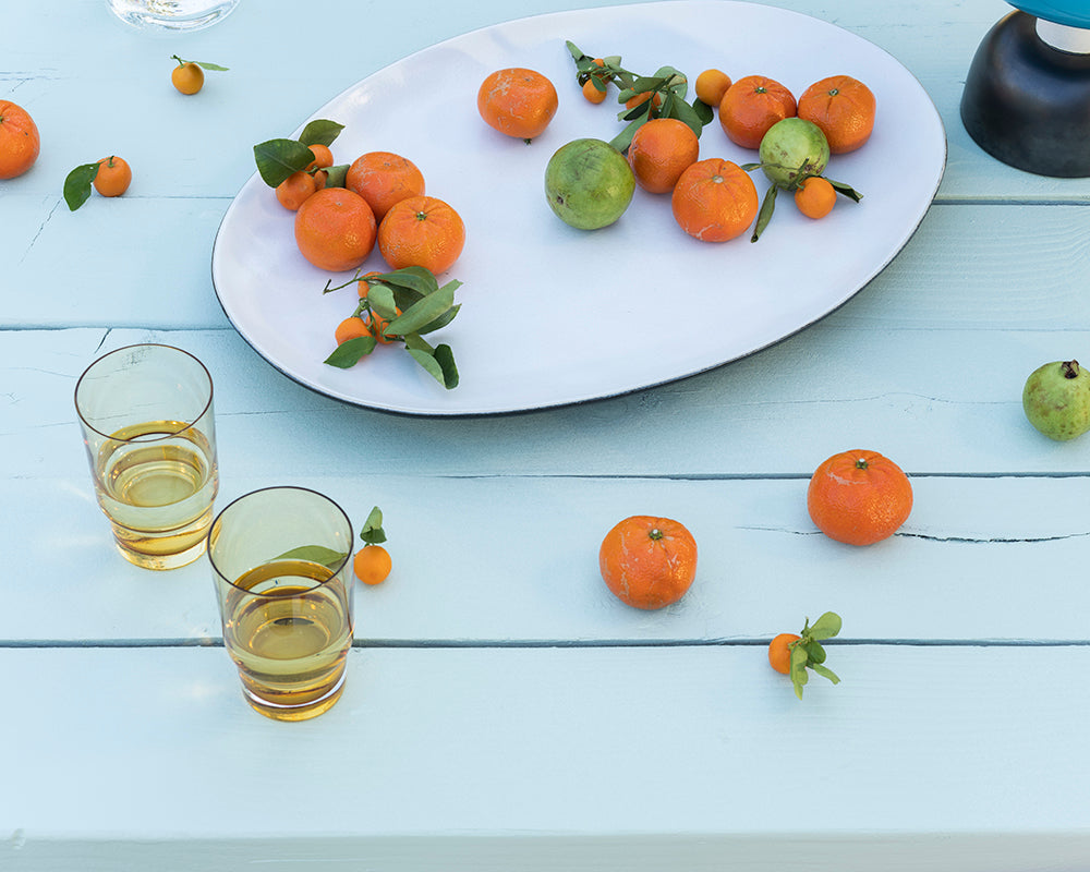 Farrow & Ball Palm CC4 Paint used on an exterior table