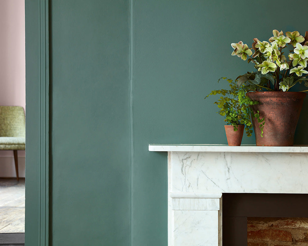 Little Greene Pleat 280 Paint on dining room walls