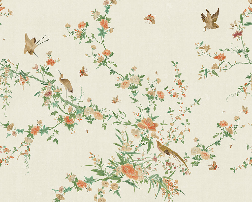 Sandberg Bloom Wallpaper in Spring Green