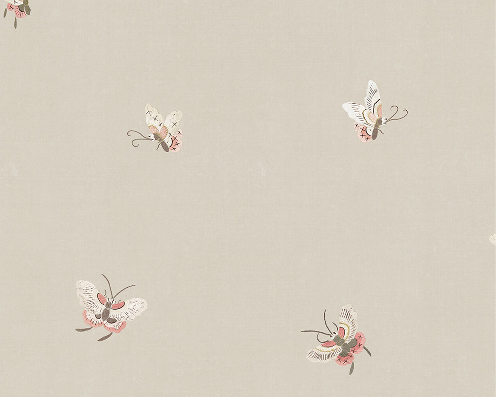 Sandberg Butterflies Wallpaper in Sandstone