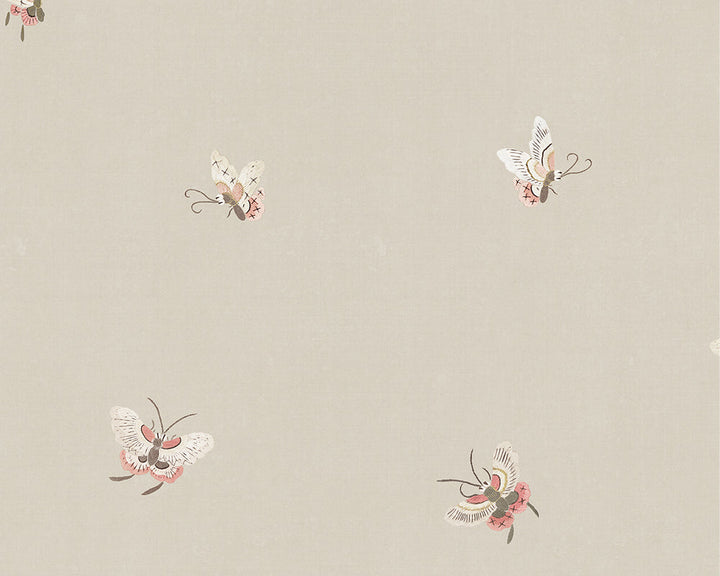 Sandberg Butterflies Wallpaper in Sandstone