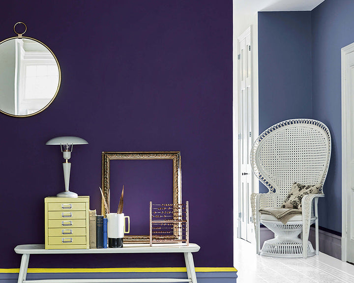 Little Greene Thai Sapphire 116 Paint on a feature wall