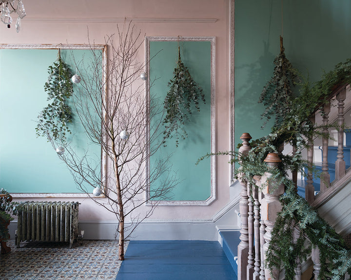 Arsenic 214 paint by Farrow & Ball used in a hallway