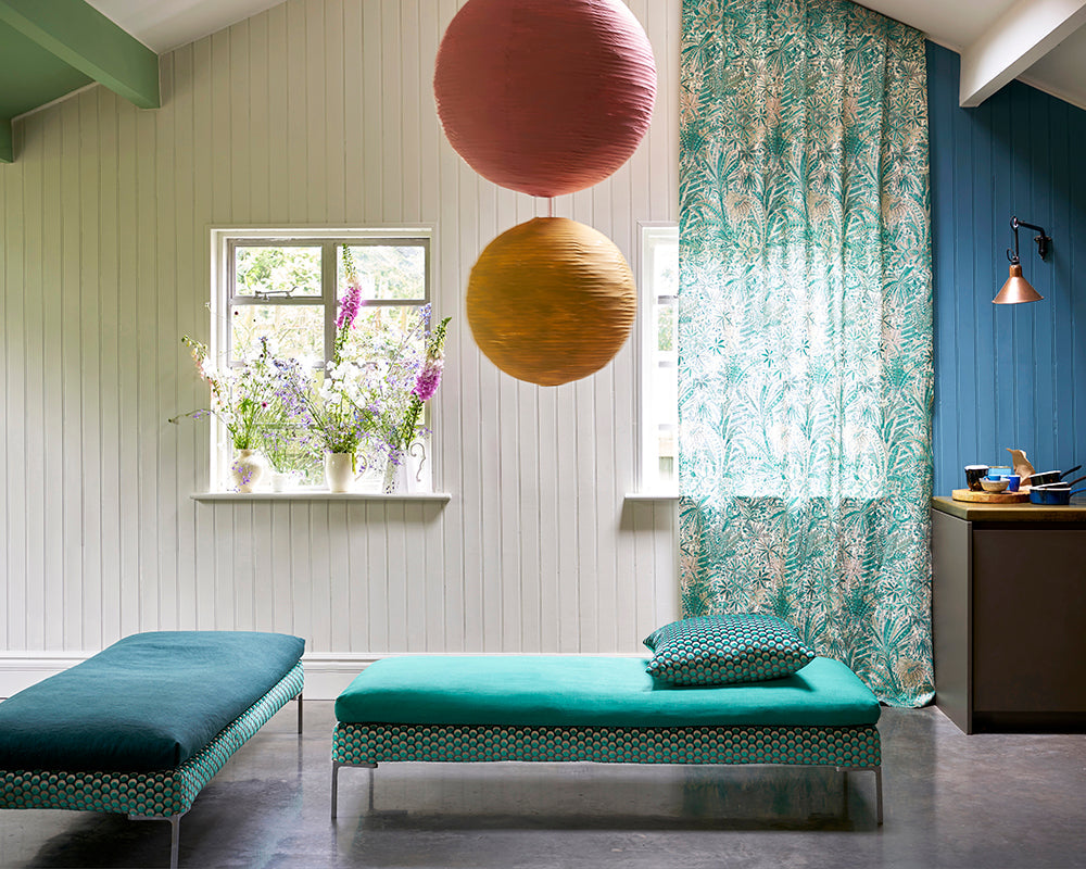 Clunch 2009 paint by Farrow & Ball in a large living space