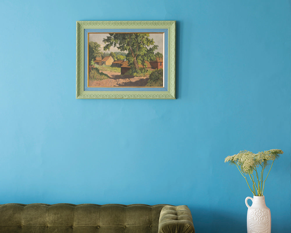 Farrow & Ball St Giles Blue 280 Paint in a bedroom