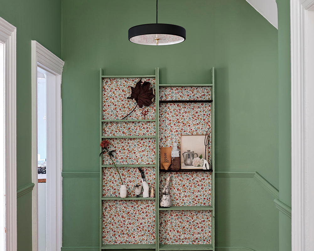 Farrow & Ball Suffield Green 77 Paint used in a hallway