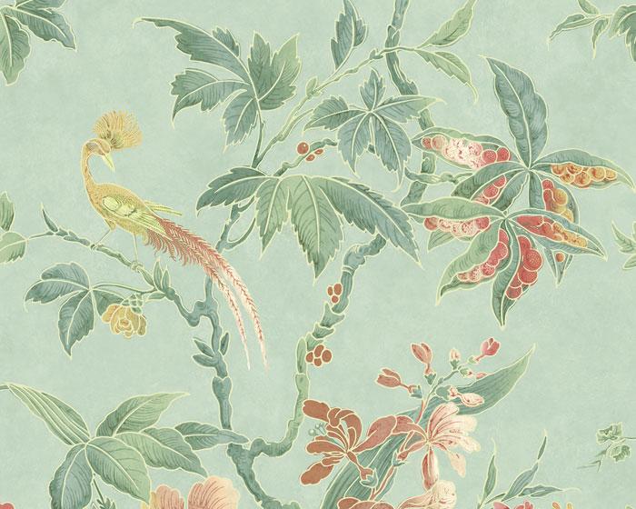Little Greene Paradise Aquamarine 0247PAAQUAM Wallpaper