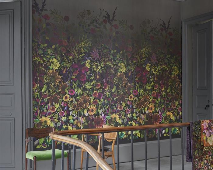 Designers Guild Indian Sunflower Graphite PDG1068/01 Wallpaper