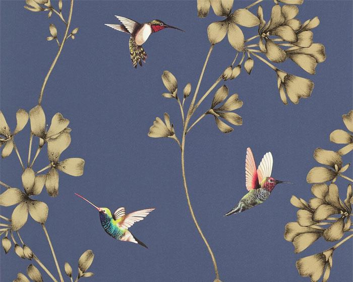 Harlequin Amazilia Indigo 111059 Wallpaper