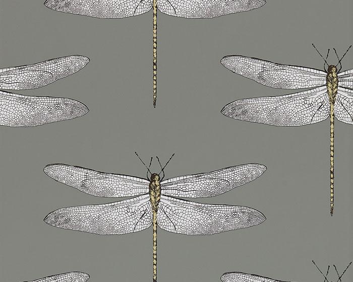Harlequin Demoiselle Graphite/Almond 111242 Wallpaper