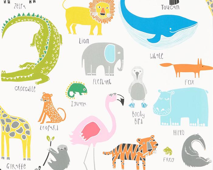 Scion Animal Magic Tutti Frutti/Chalk 111287 Wallpaper