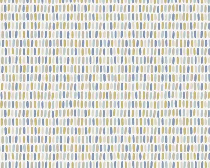 Scion Tikku Cinnamon/Sky/Ink 111528 Wallpaper