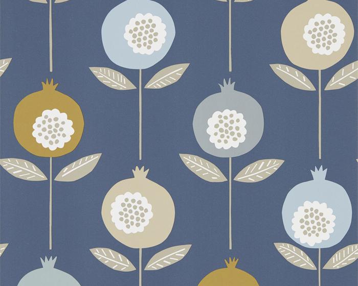 Scion Pepino Sky/Cinnamon/Ink 111543 Wallpaper