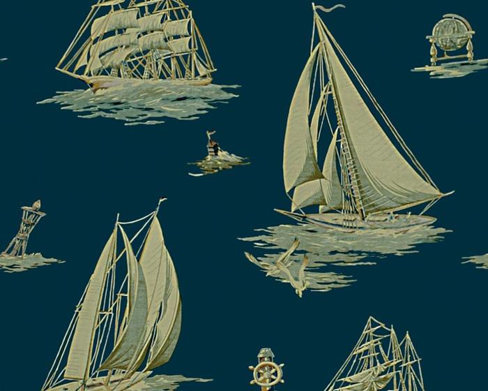 Ralph Lauren Down Easter Boats Atlantic PRL5024/03 Wallpaper