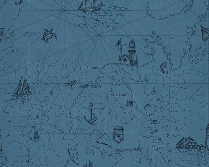 Ralph Lauren Searsport Map Atlantic PRL5027/03 Wallpaper