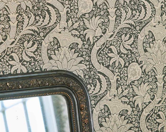 Morris & Co Indian Charcoal/Nickel 216445 Wallpaper